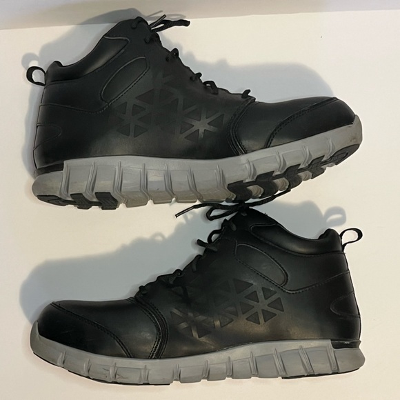 Reebok Sublite Cushion Work - RB4142 Men's Athletic Mid Cut - Black - Picture 14 of 16